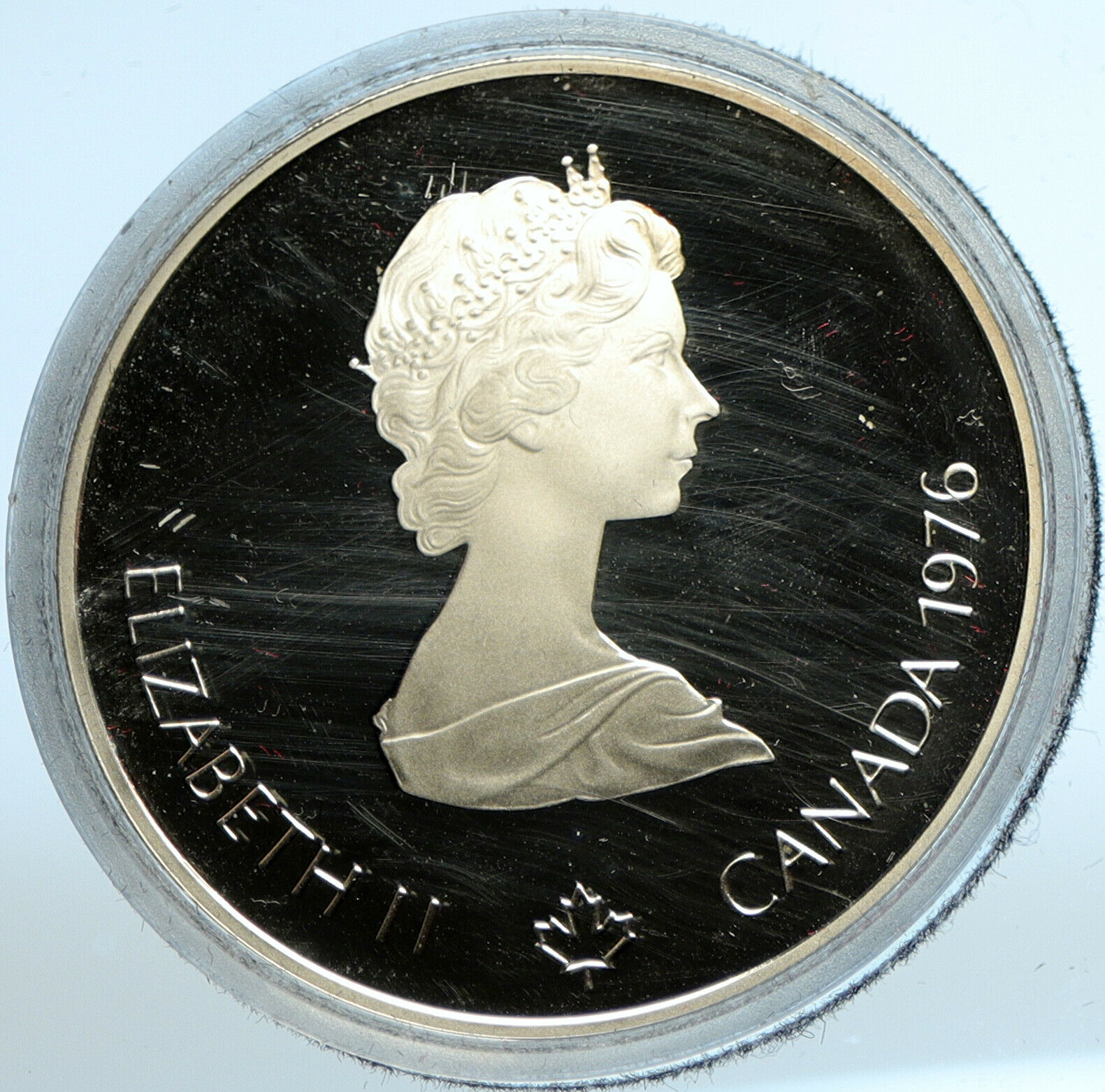 1976 CANADA Elizabeth II Olympics Montreal BOXING Proof Silver $5 Coin i103529