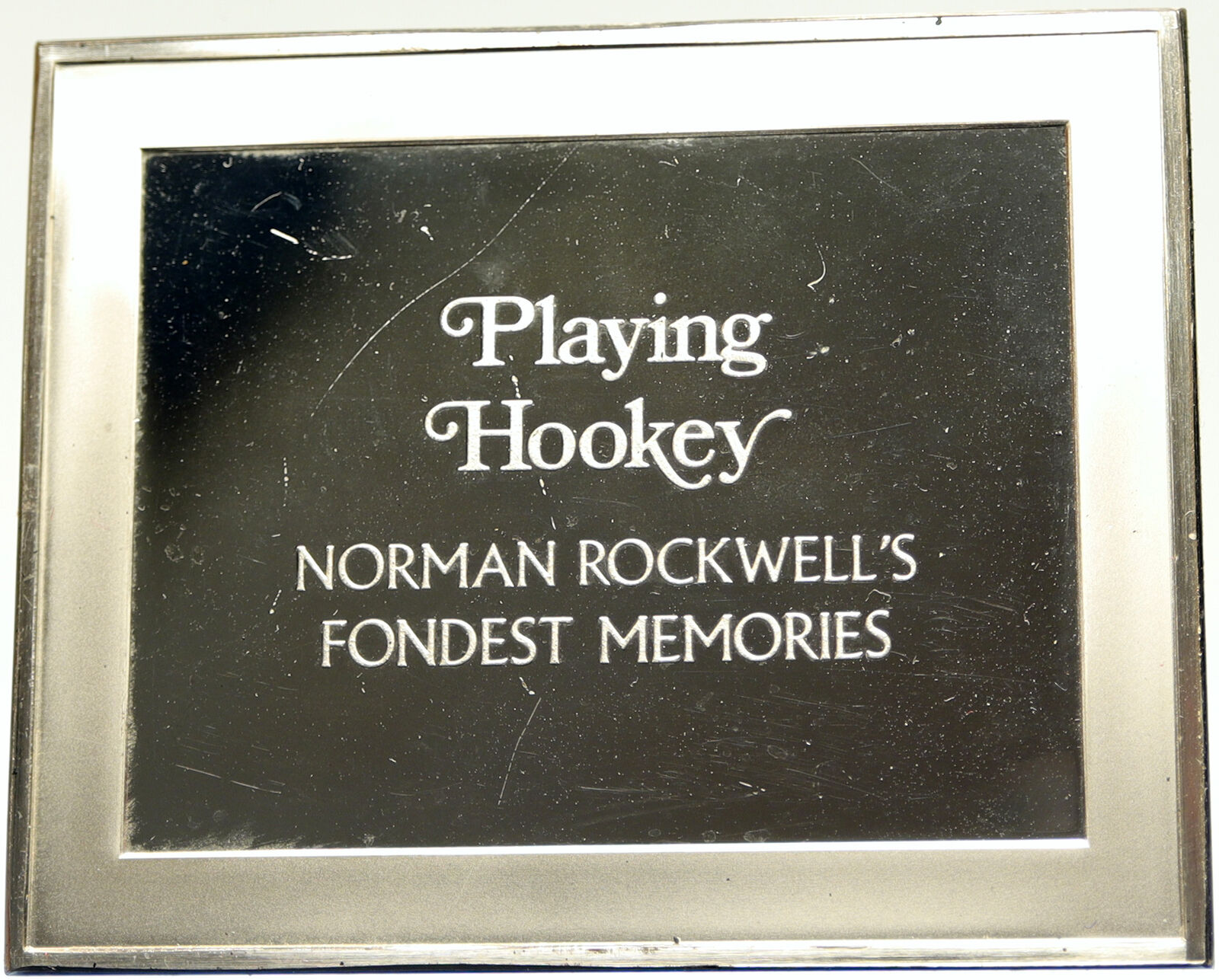 1973 USA US Franklin Mint NORMAN ROCKWELL Memories PF Silver Ingot Medal i104165