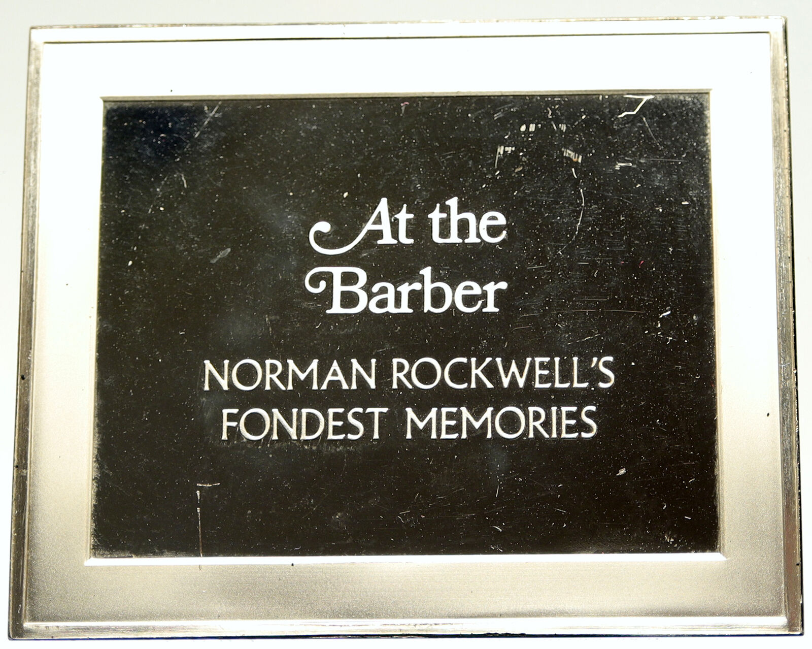 1973 USA US Franklin Mint NORMAN ROCKWELL Memories PF Silver Ingot Medal i104160