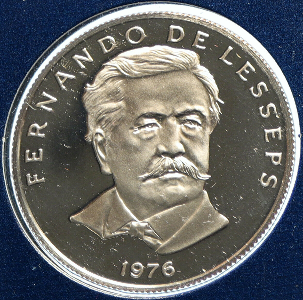 1975 PANAMA Fernando de Lesseps France SUEZ CANAL PRF 50 Centesimos Coin i103632