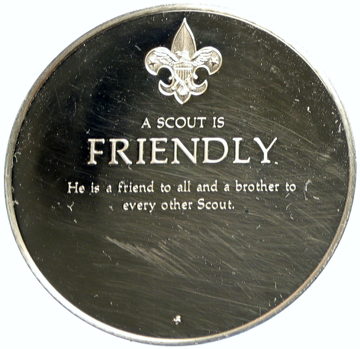 1972 UNITED STATES US Boy Scouts of America FRIENDLY Proof Silver Medal i103591