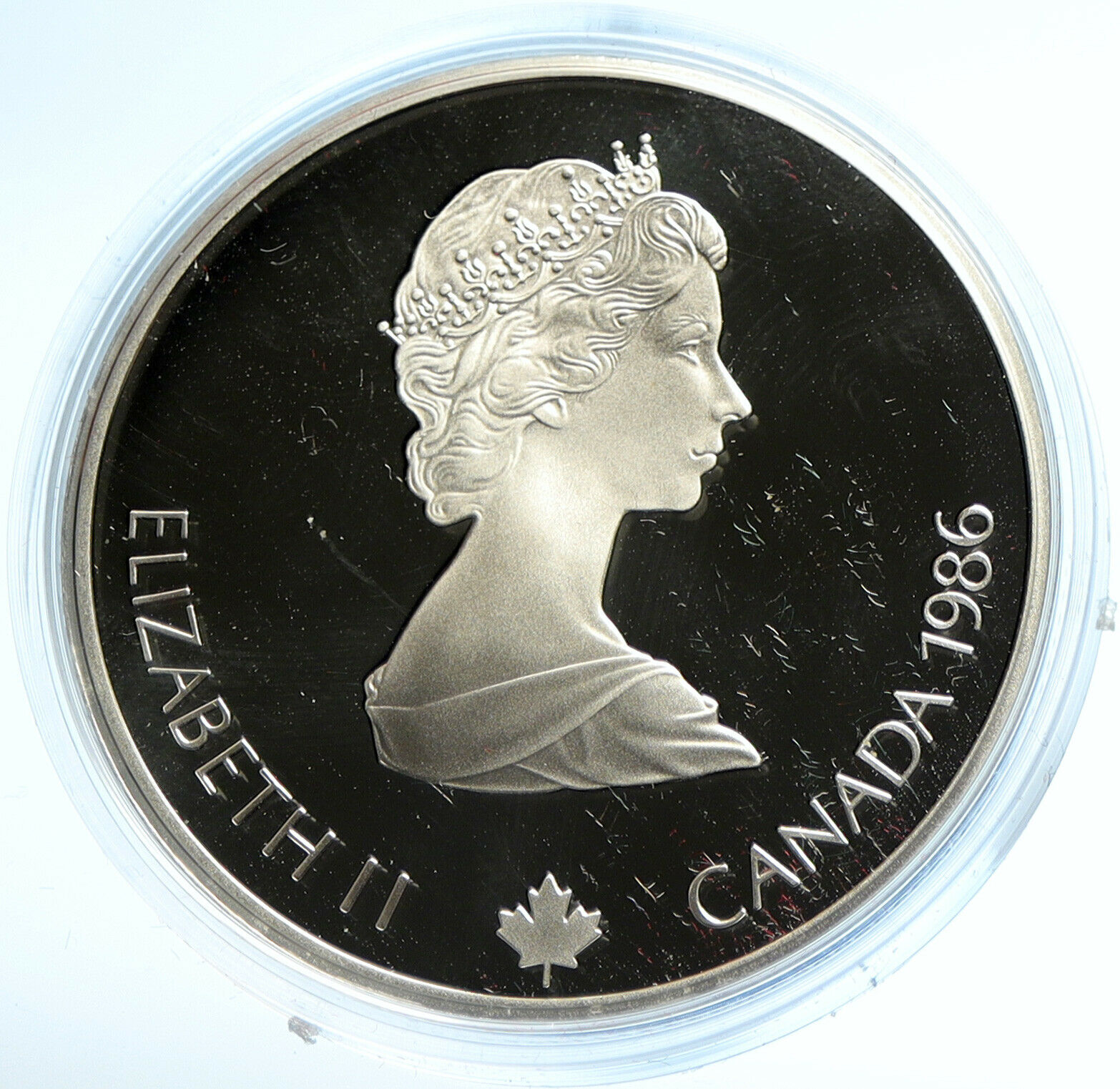 1986 CANADA 1988 CALGARY OLYMPICS Free-X Skiing Proof Silver $20 Coin i103746