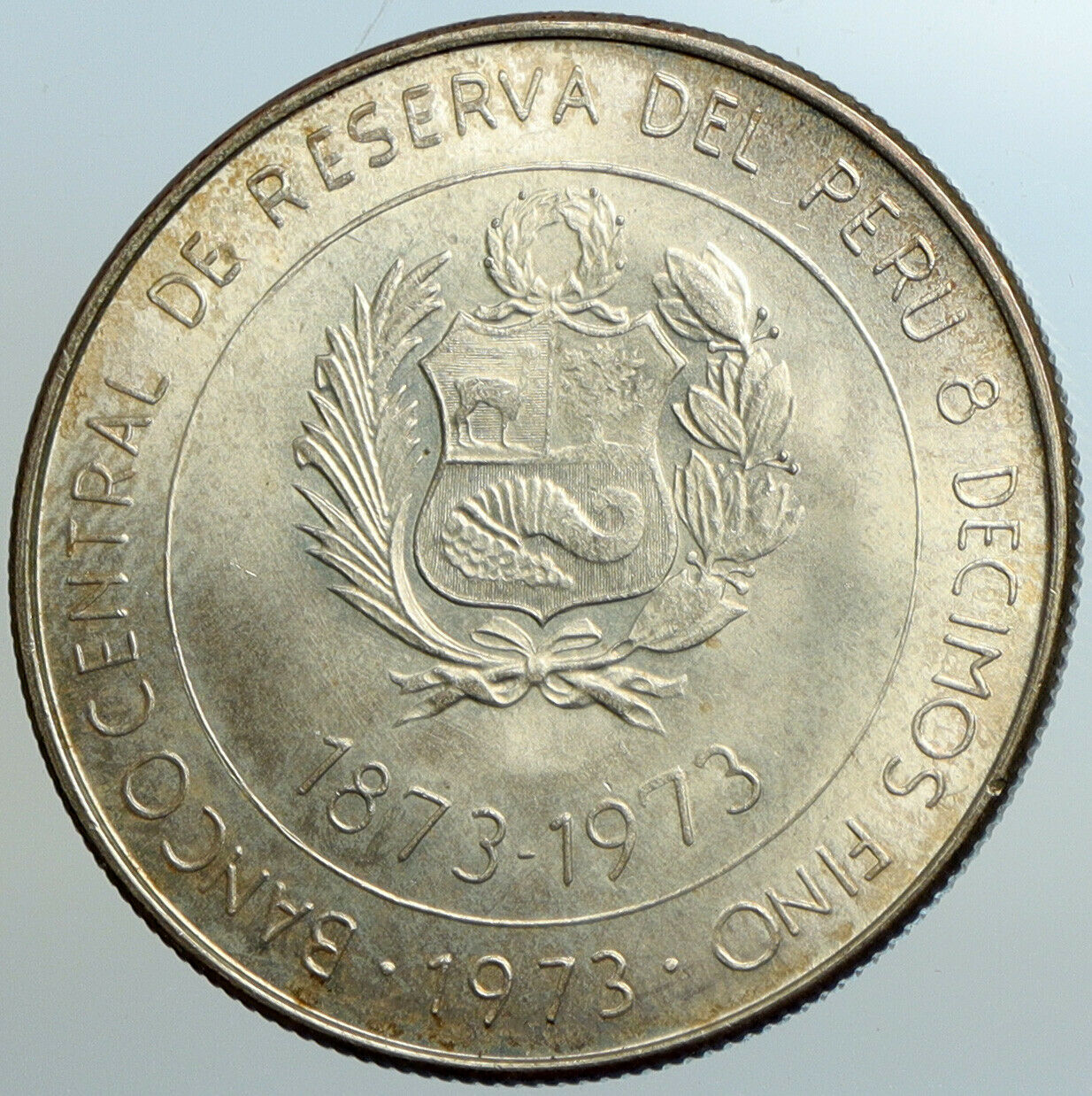 1973 PERU South America Japanese Relations Genuine 100 Soles Silver Coin i102564