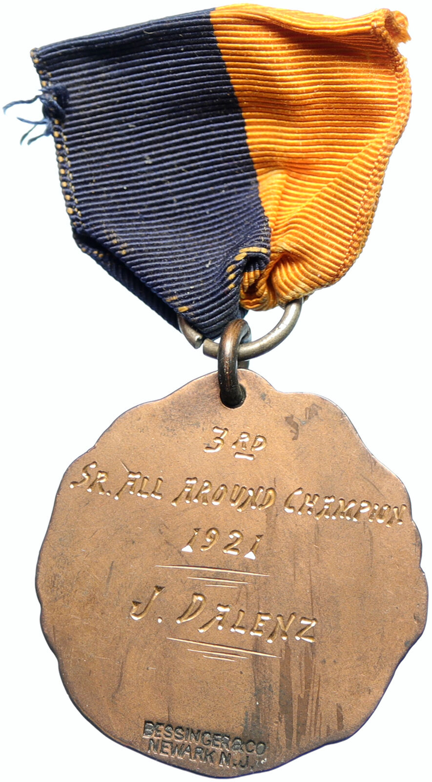 1921 USA United States High School Athletic Meet THIRD PRIZE Award Medal i102630