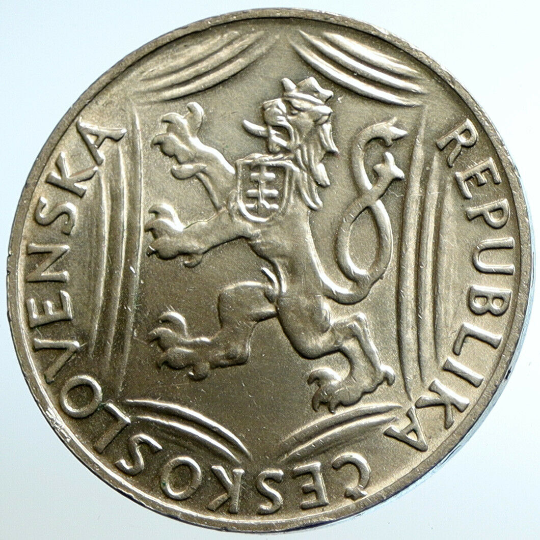 1948 CZECH REPUBLIC Czechoslovakia INDEPENDENCE Silver 100 Korona Coin i104741