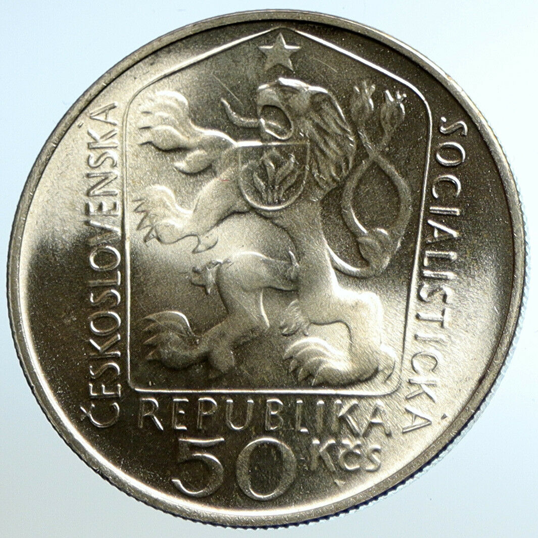 1975 CZECH REPUBLIC Czechoslovakia Writer Stan K. Neumann 50 Korun Coin i104740