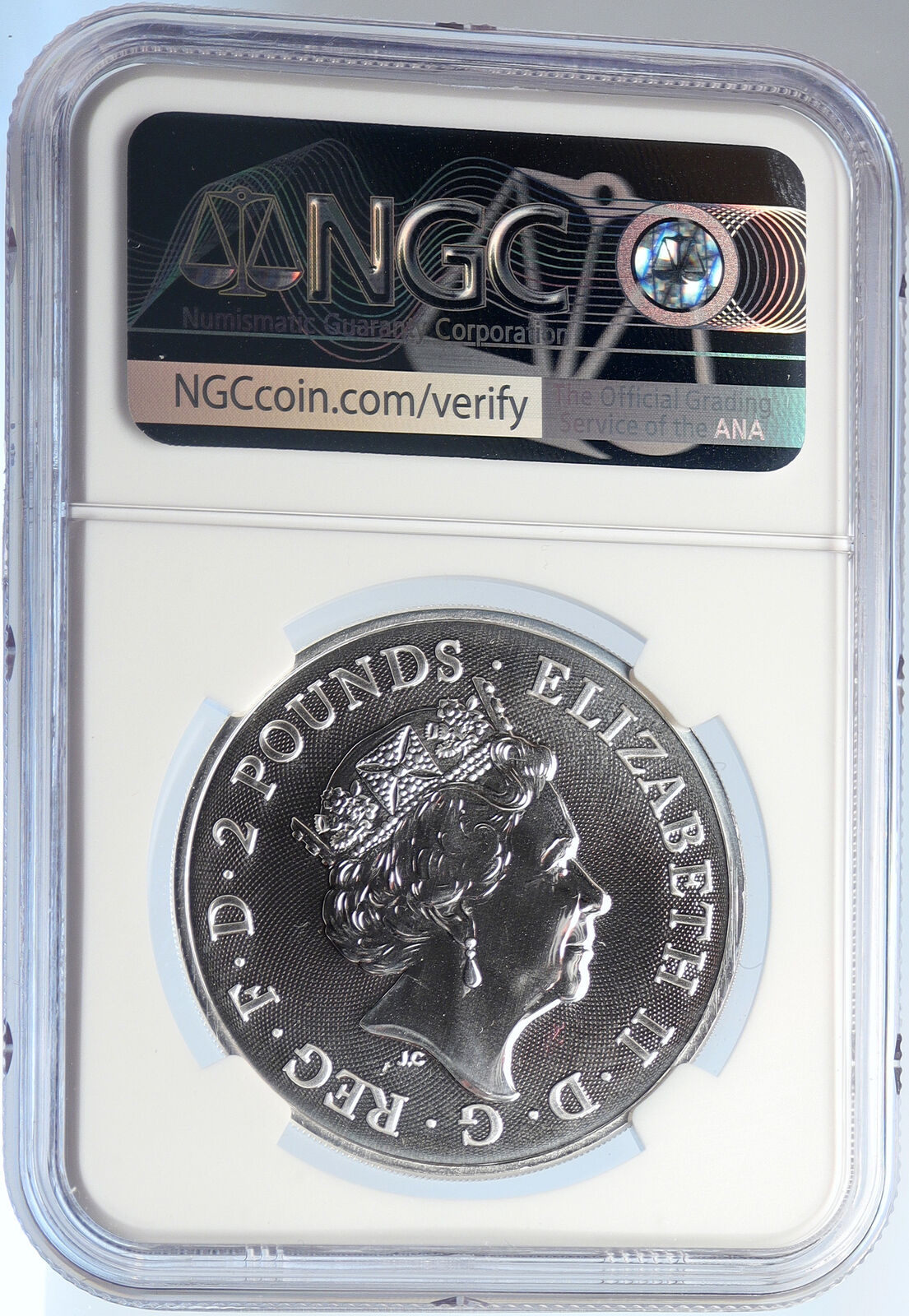 2021 BRITAIN Elizabeth II Musician DAVID BOWIE Silver 2 Pounds Coin NGC i105646
