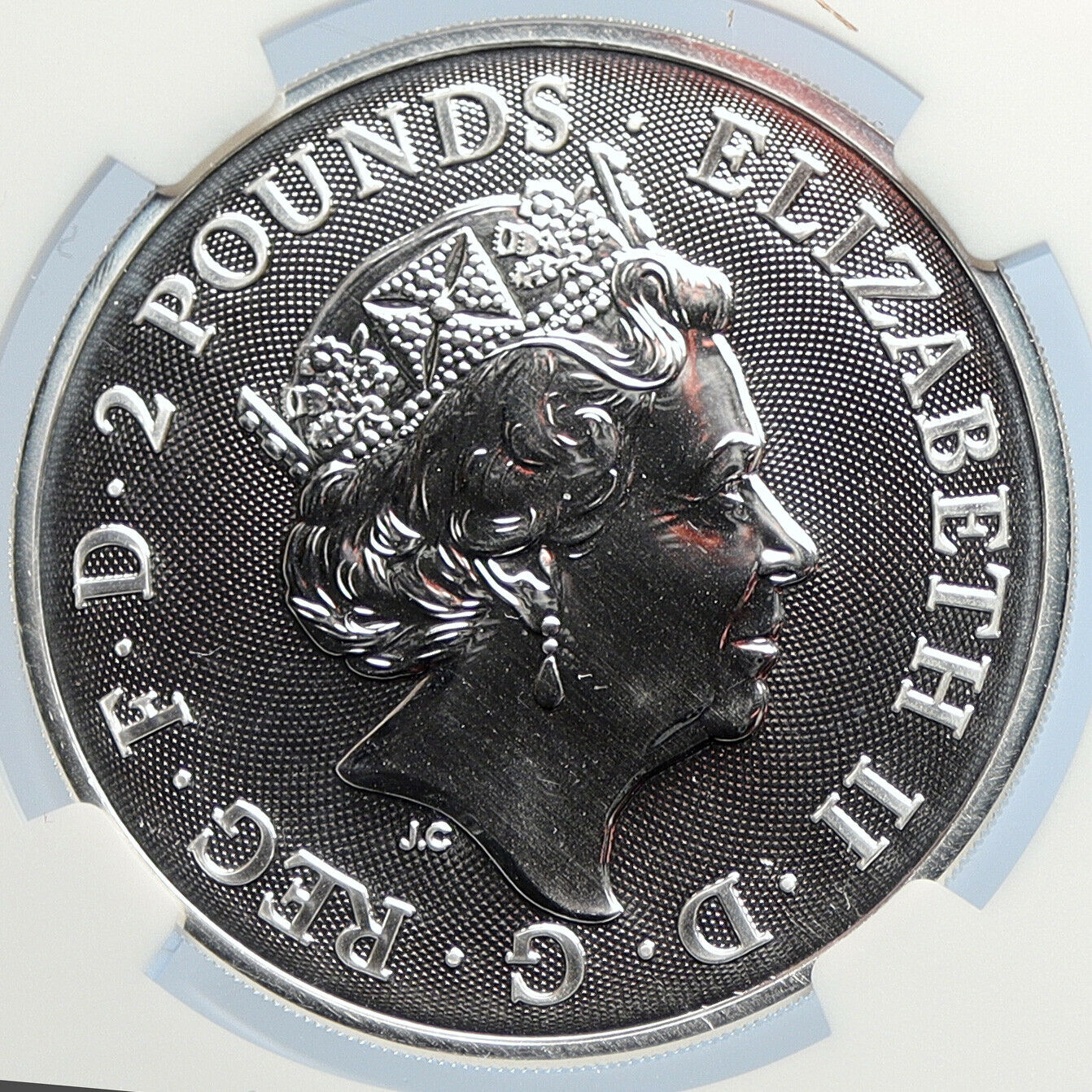 2021 BRITAIN Elizabeth II Musician DAVID BOWIE Silver 2 Pounds Coin NGC i105645