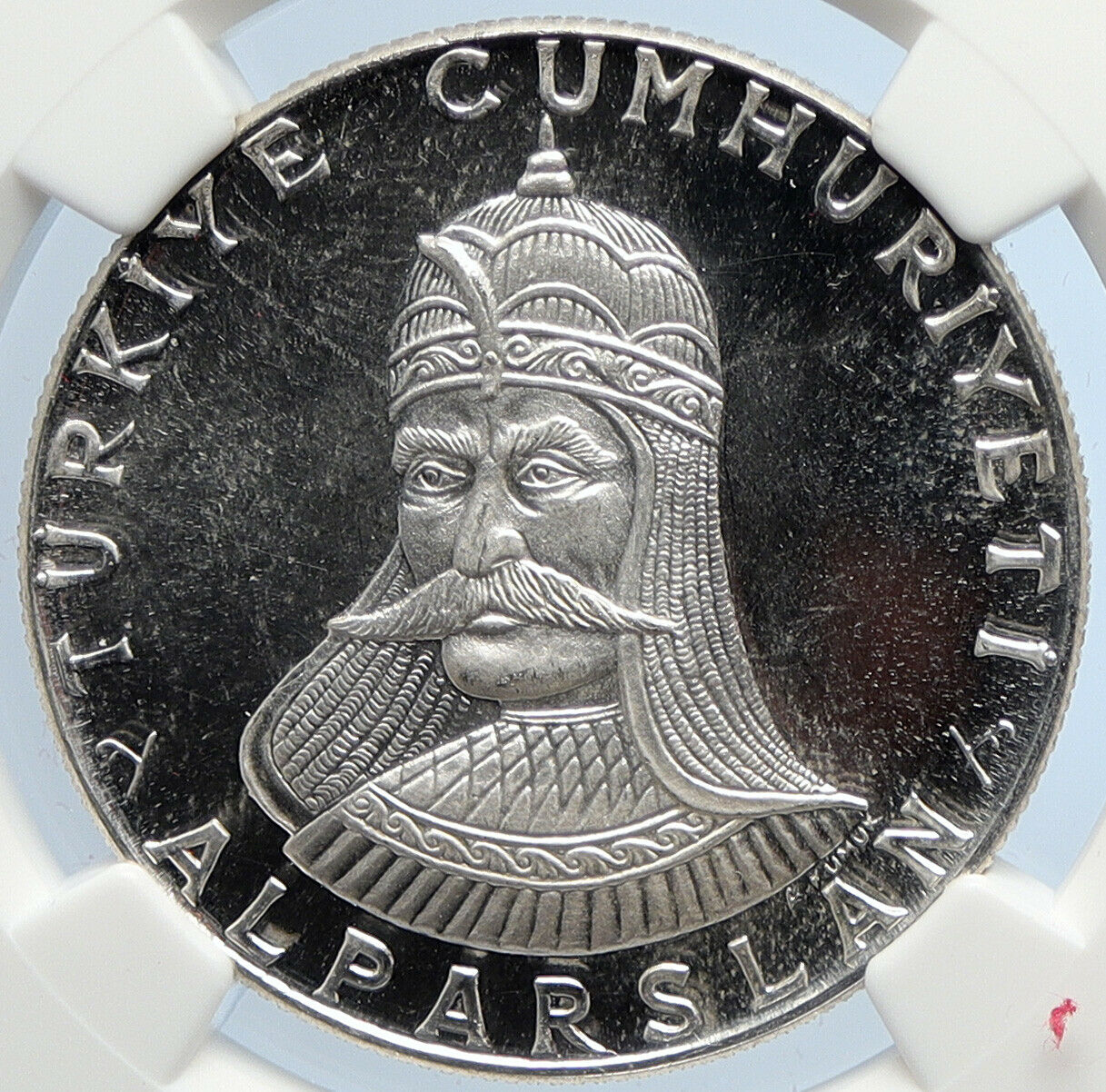 1971 TURKEY Battle of Malazgirt VINTAGE Silver Islamic 50 Lira Coin NGC i105669