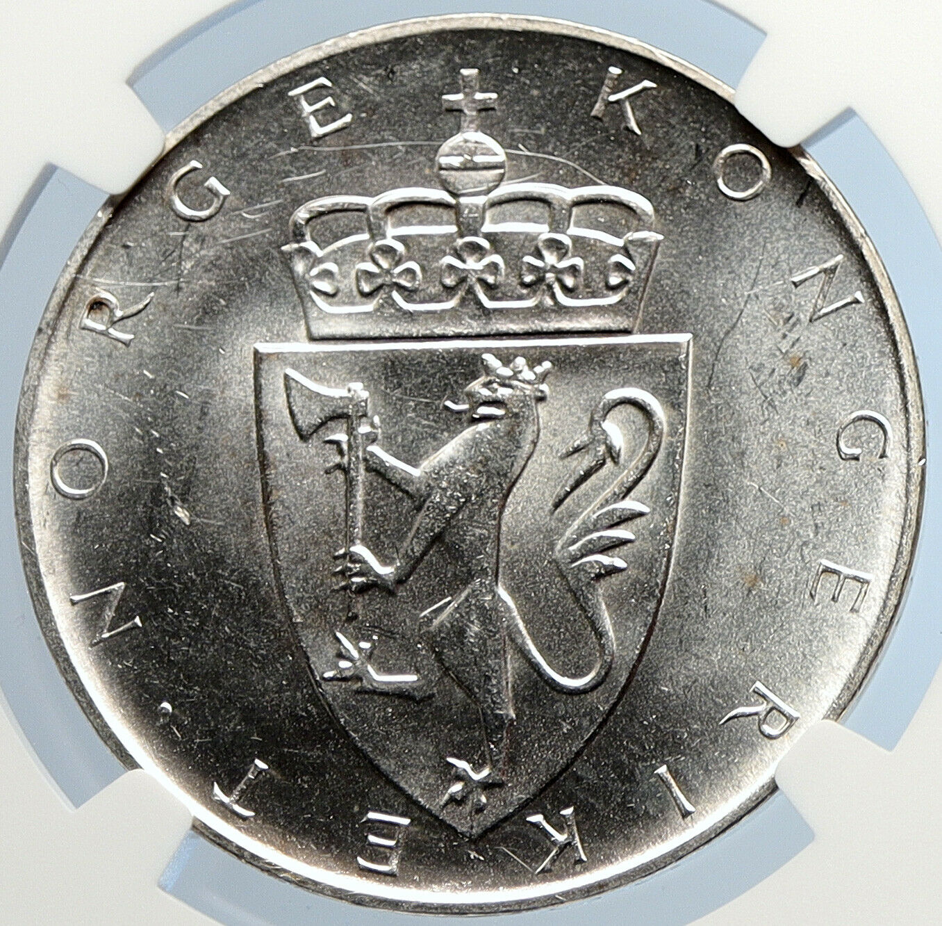 1964 NORWAY Antique Silver 10 Kronor KING Olav V Norwegian Coin NGC i105712