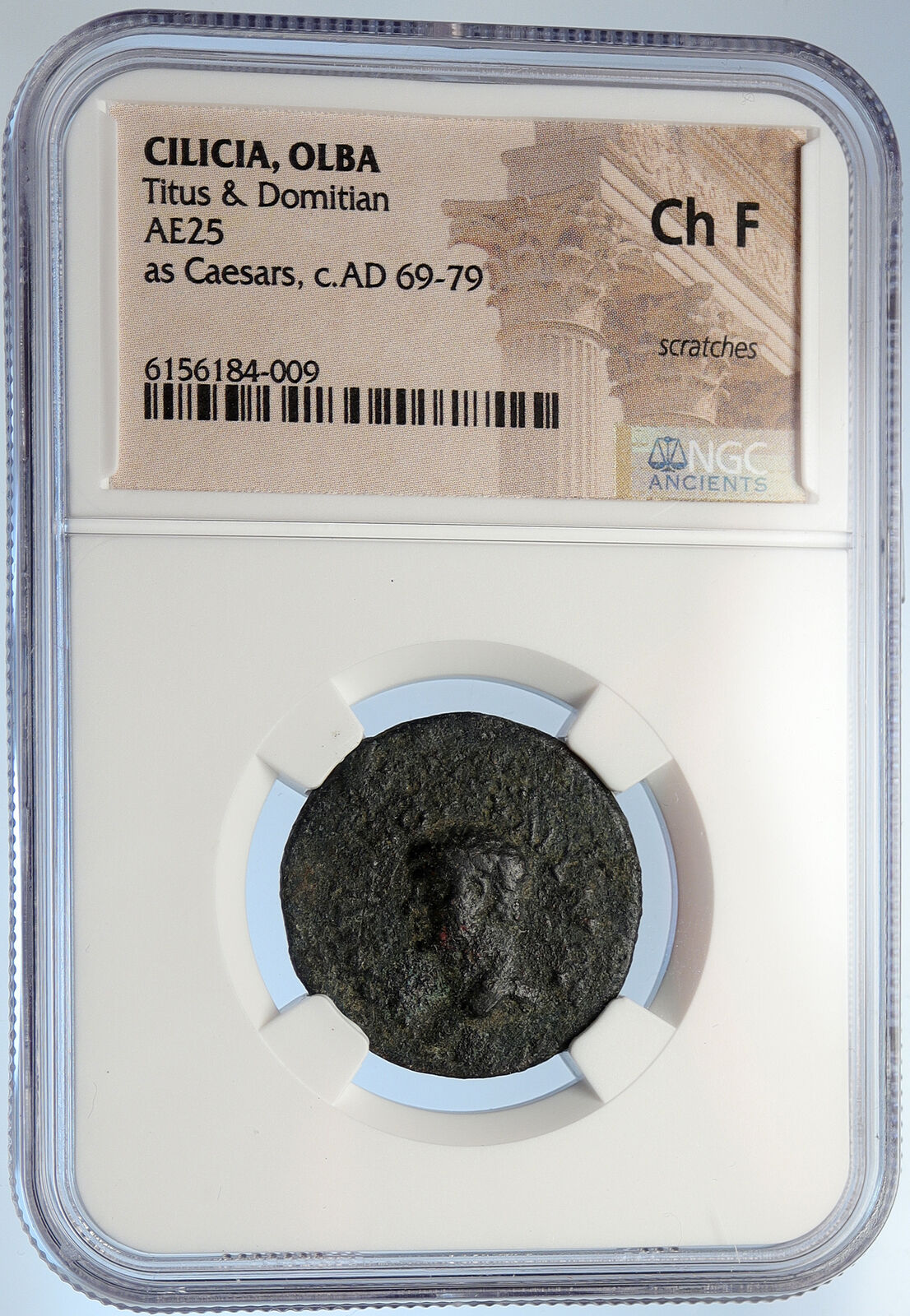 TITUS and DOMITIAN c.70AD Cilicia Olba Authentic Ancient Roman Coin NGC i105731