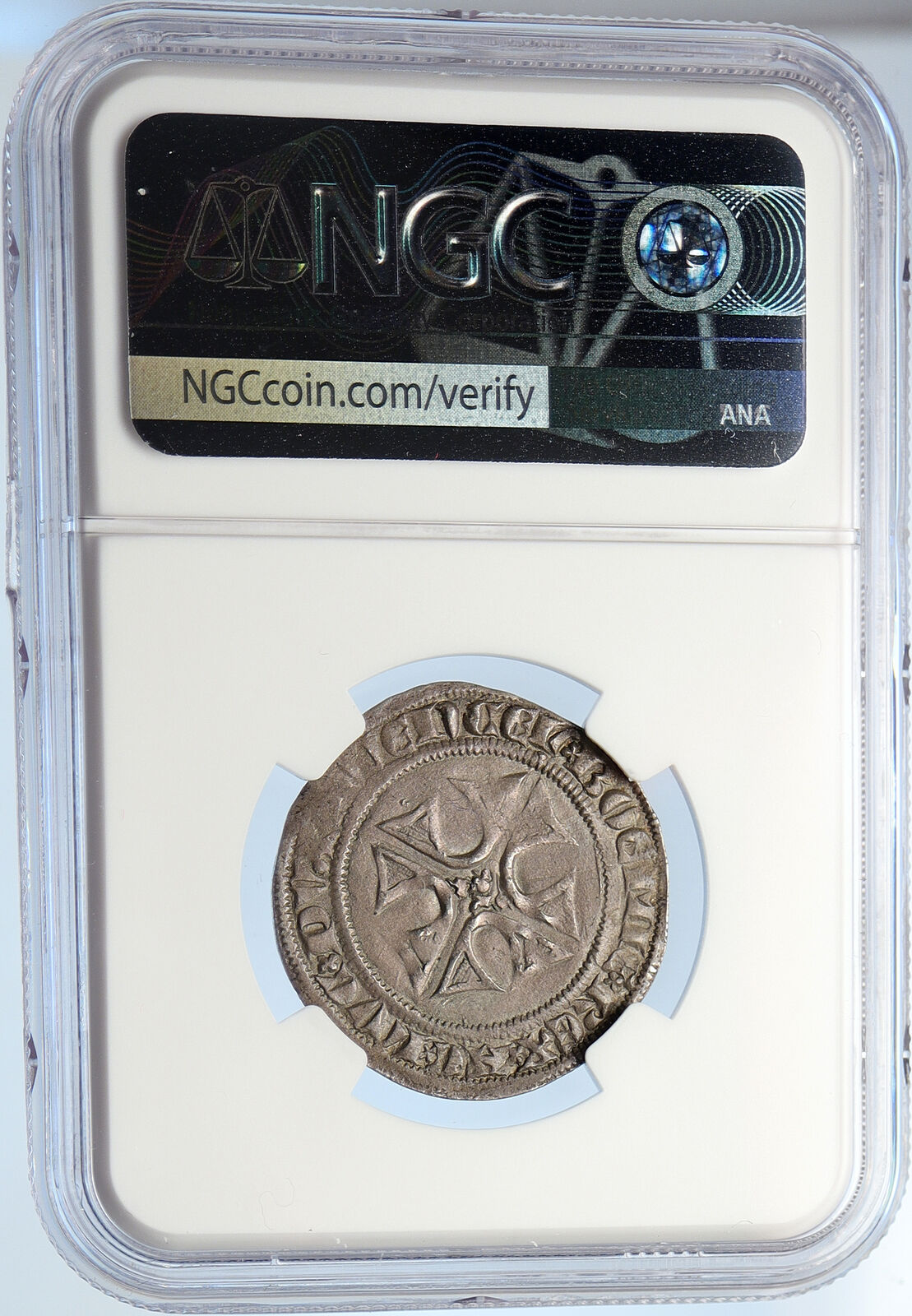 1383-88 LUXEMBOURG Wenceslas II the Lazy Antique Silver Gros Coin NGC i105717