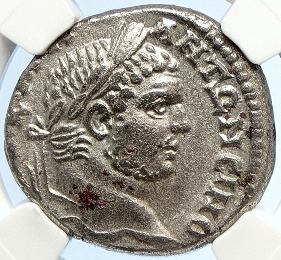 CARACALLA Authentic Ancient Antioch Tetradrachm OLD Roman Coin EAGLE NGC i105735