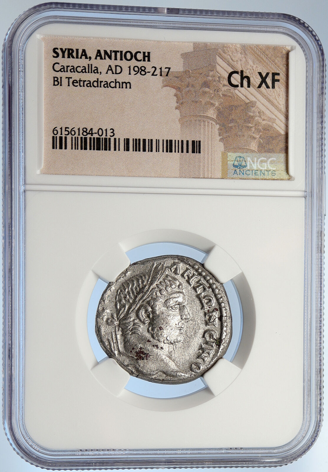 CARACALLA Authentic Ancient Antioch Tetradrachm OLD Roman Coin EAGLE NGC i105735