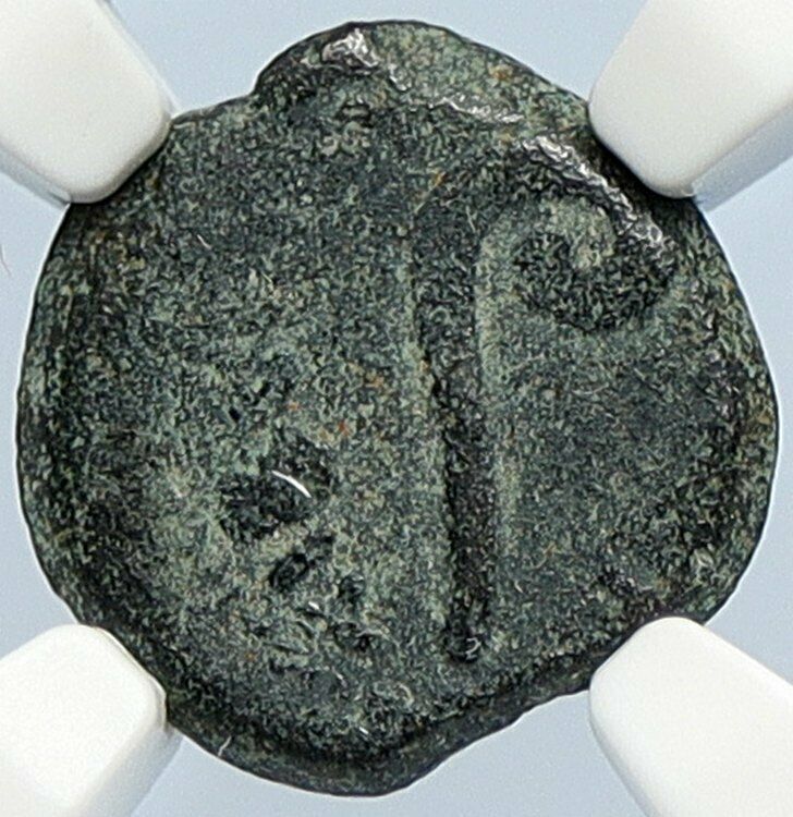 PONTIUS PILATE Tiberius Jerusalem JESUS CHRIST TRIAL Old Roman Coin NGC i105982