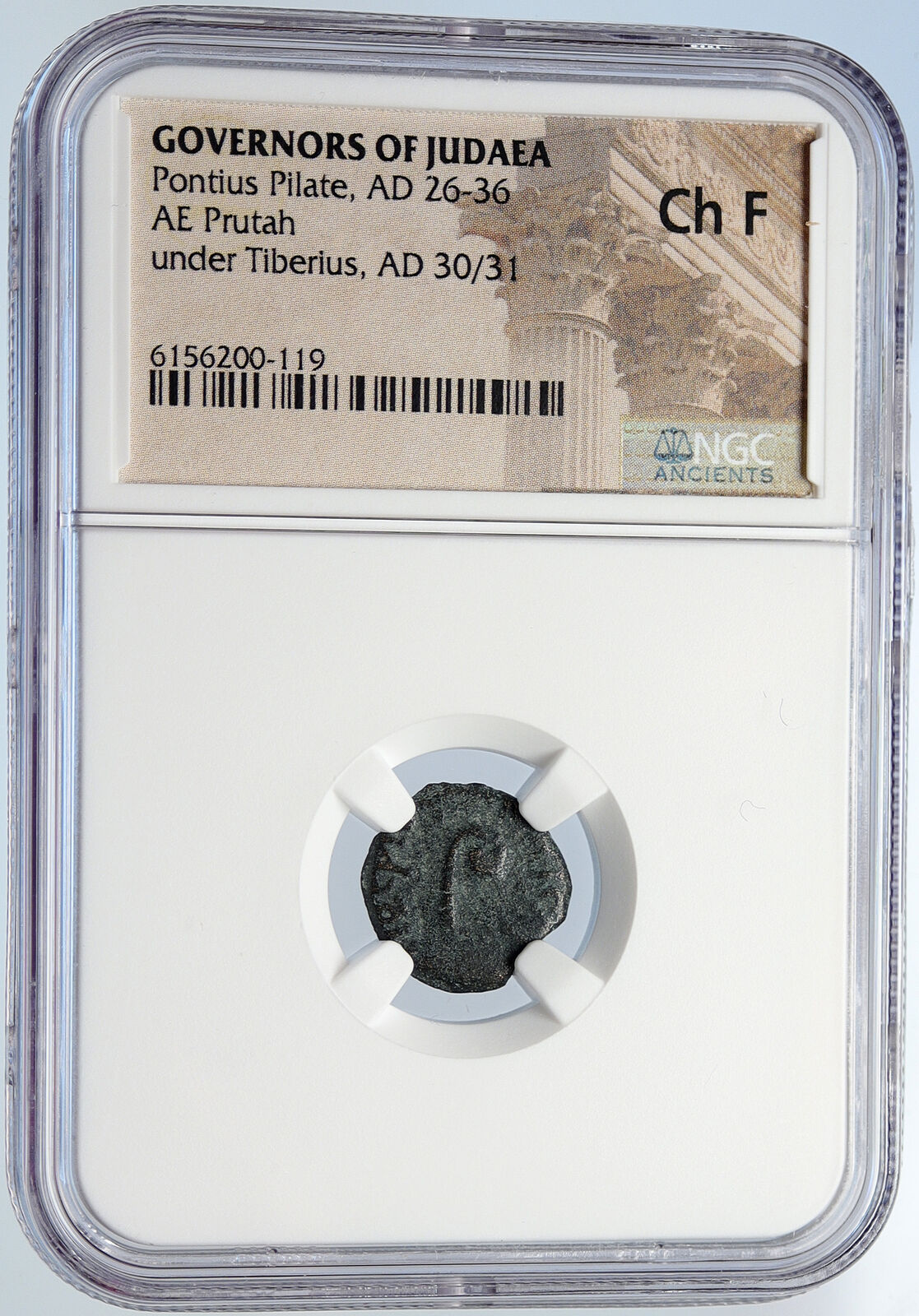 PONTIUS PILATE Tiberius Jerusalem JESUS CHRIST TRIAL Old Roman Coin NGC i105979