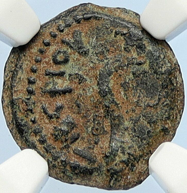 PONTIUS PILATE Tiberius Jerusalem JESUS CHRIST TRIAL Old Roman Coin NGC i106015