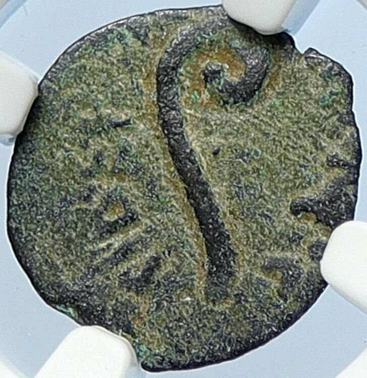 PONTIUS PILATE Tiberius Jerusalem JESUS CHRIST TRIAL Old Roman Coin NGC i106021