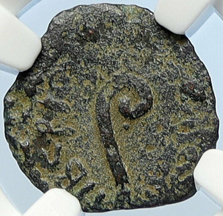 PONTIUS PILATE Tiberius Jerusalem JESUS CHRIST TRIAL Old Roman Coin NGC i106004