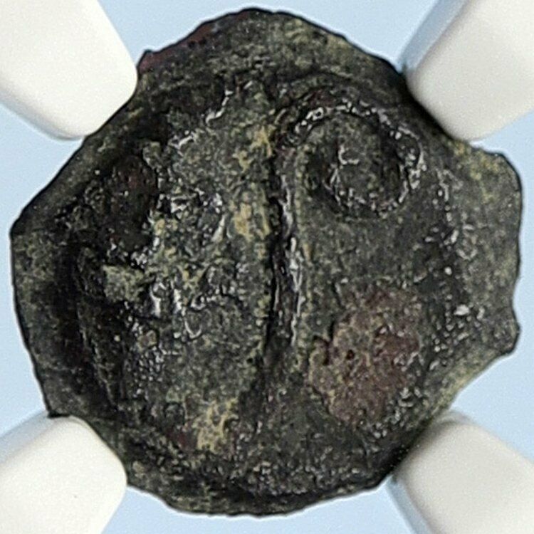 PONTIUS PILATE Tiberius Jerusalem JESUS CHRIST TRIAL Old Roman Coin NGC i106019