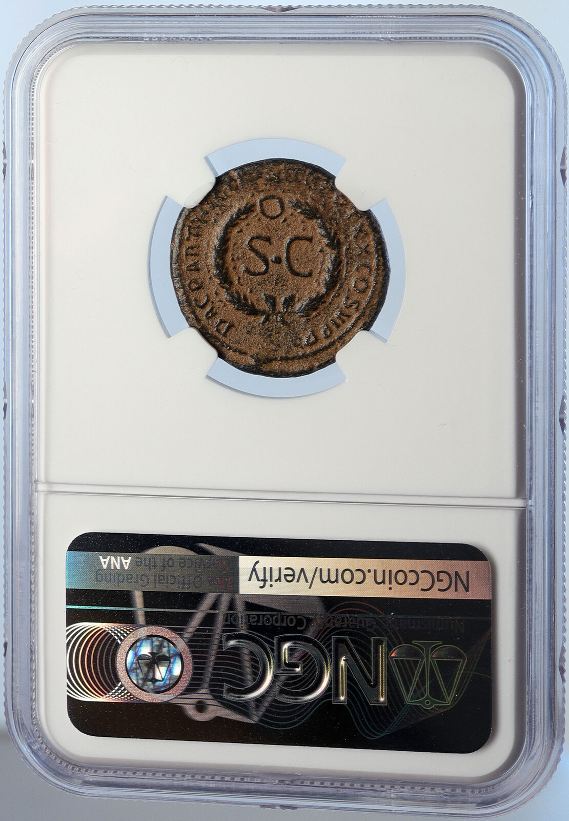 TRAJAN 98AD Ancient Rome for Antioch Seleukis SC WREATH Roman Coin NGC i106044