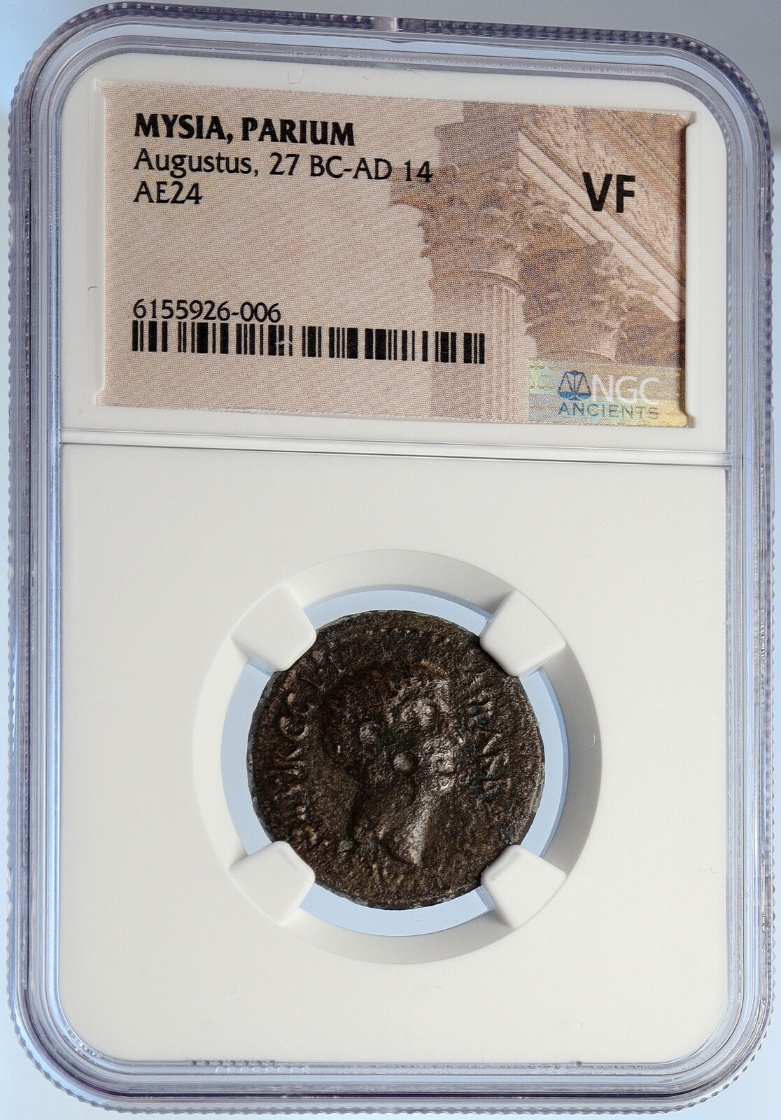 AUGUSTUS 27BC-14AD Mysia, Parium Rare Authentic Ancient Roman Coin NGC i106043