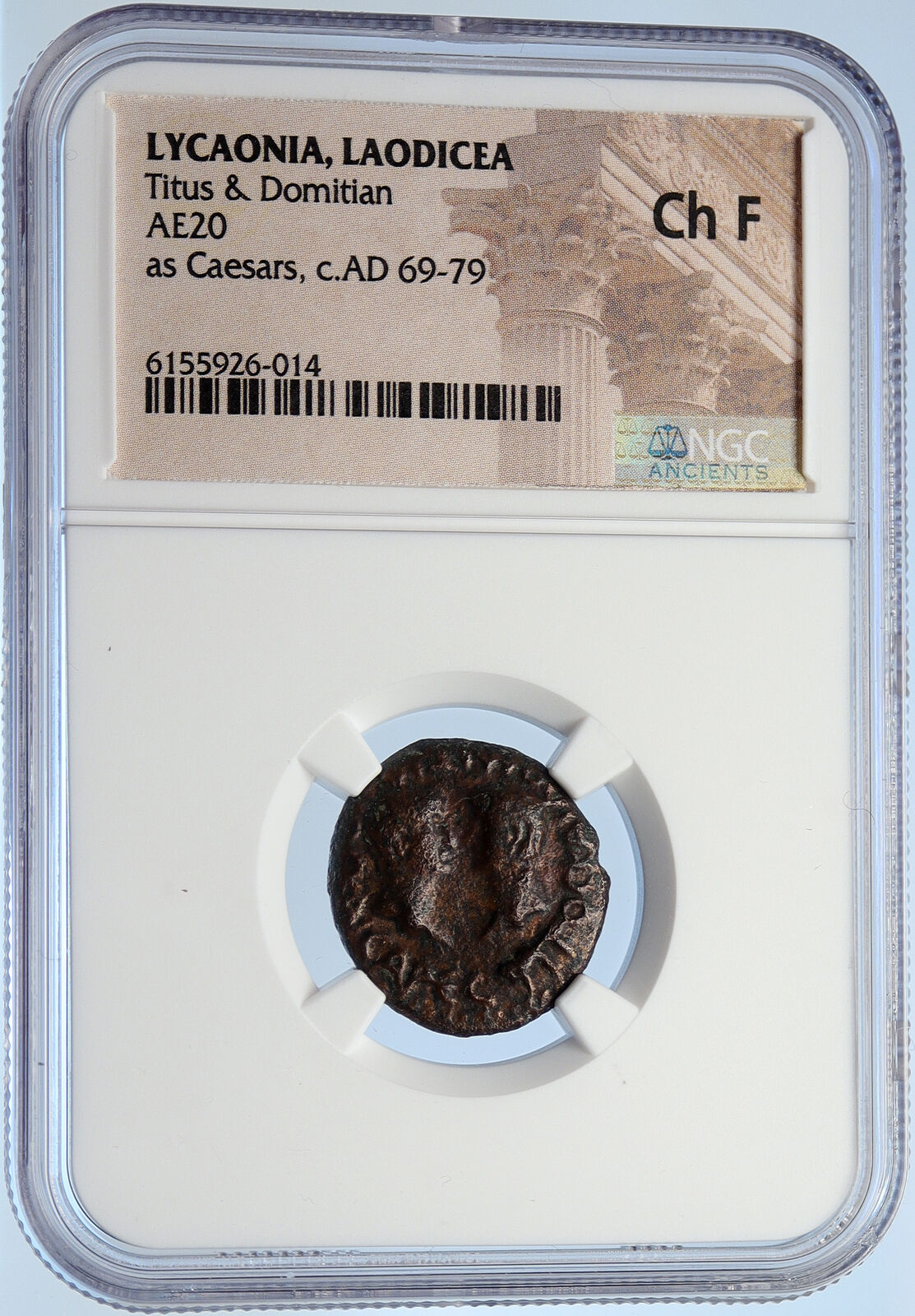 TITUS and DOMITIAN Laodicea Combusta Authentic Ancient Roman Coin NGC i106051