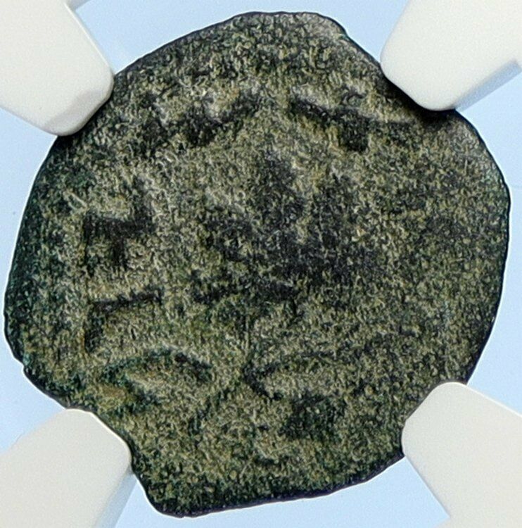 Authentic Ancient JEWISH WAR v ROMANS 67AD Historical JERUSALEM Coin NGC i106090