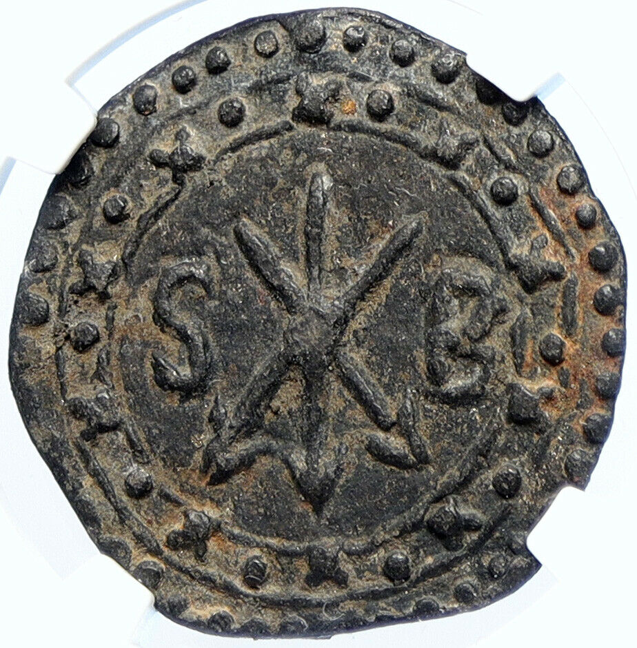 1557-78 INDIA PORTUGESE PORTUGAL King Sebastiao ANTIQUE Bastado Coin NGC i106053