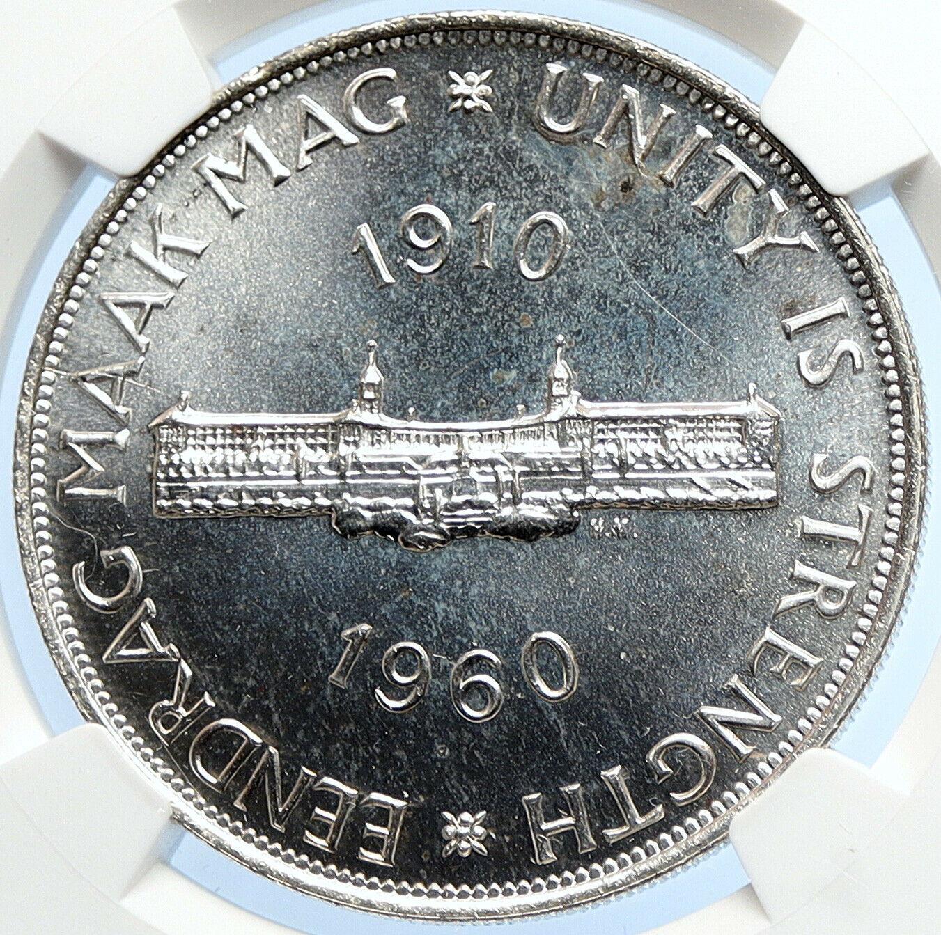 1960 SOUTH AFRICA UK Elizabeth II Proof-Like Silver 5 Shilling Coin NGC i106062