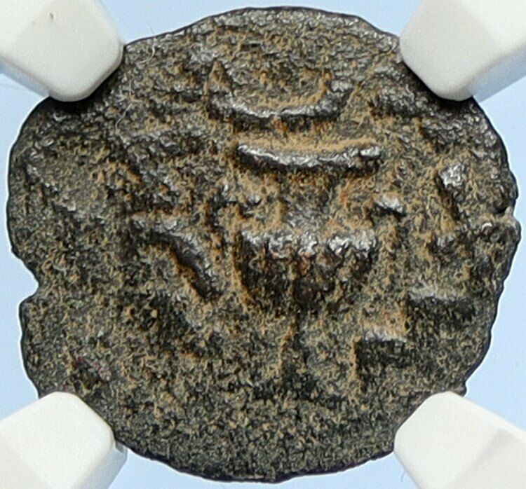 Authentic Ancient JEWISH WAR v ROMANS 67AD Historical JERUSALEM Coin NGC i106066