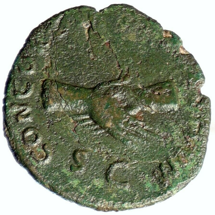 NERVA Ancient Rome Original Authentic OLD Roman Coin CLASPED HANDSHAKE i105507