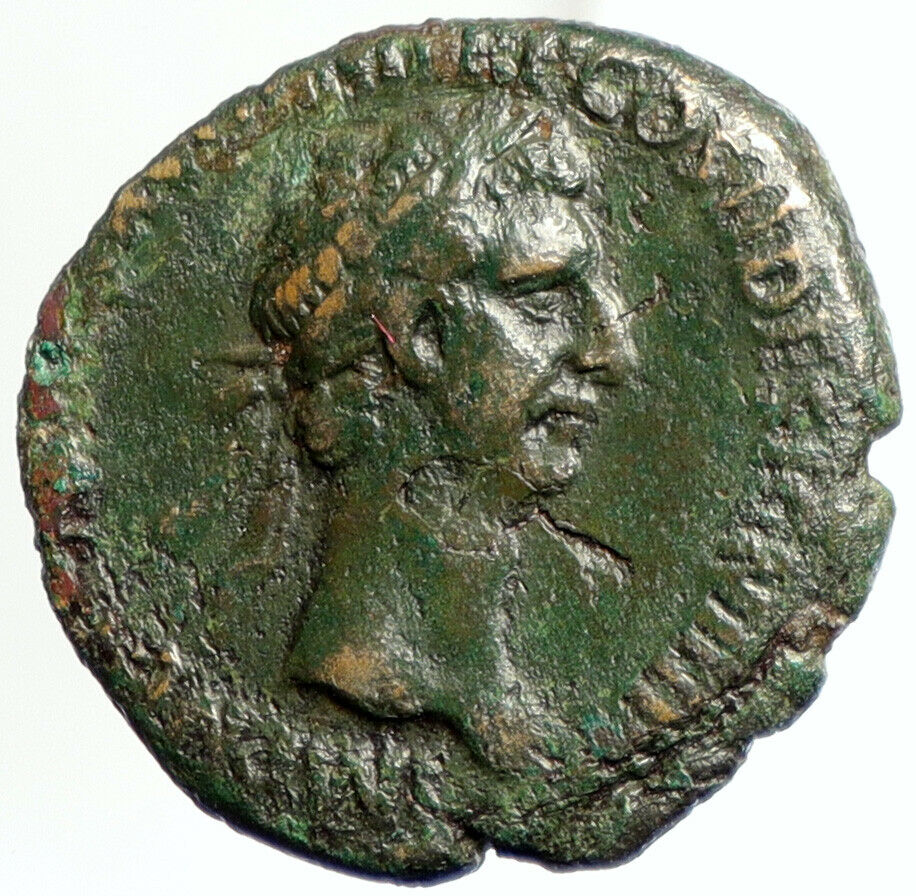 NERVA Ancient Rome Original Authentic OLD Roman Coin CLASPED HANDSHAKE i105507