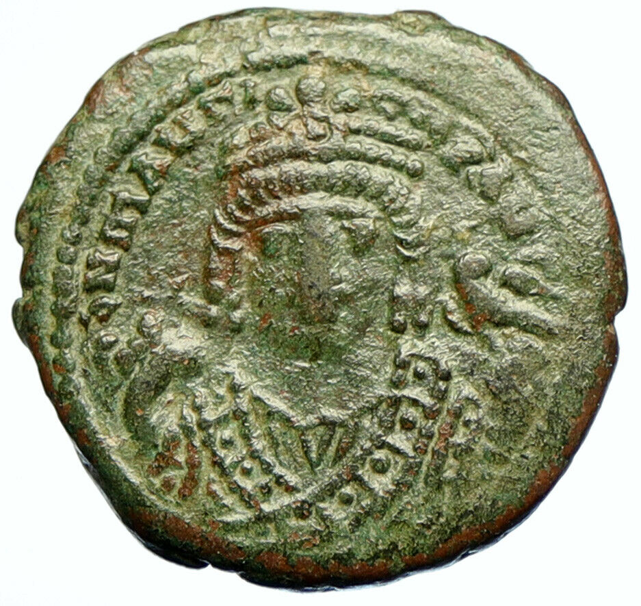 MAURICE TIBERIUS Authentic Ancient Theouoplis Antioch Old BYZANTINE Coin i105581