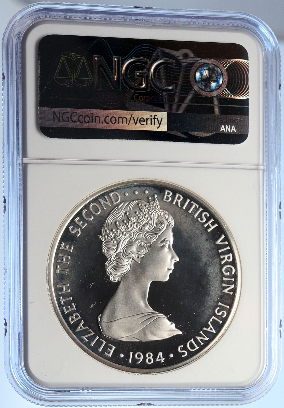 1984 British Virgin Islands Elizabeth II BIRDS Proof Silver $5 Coin NGC i106600