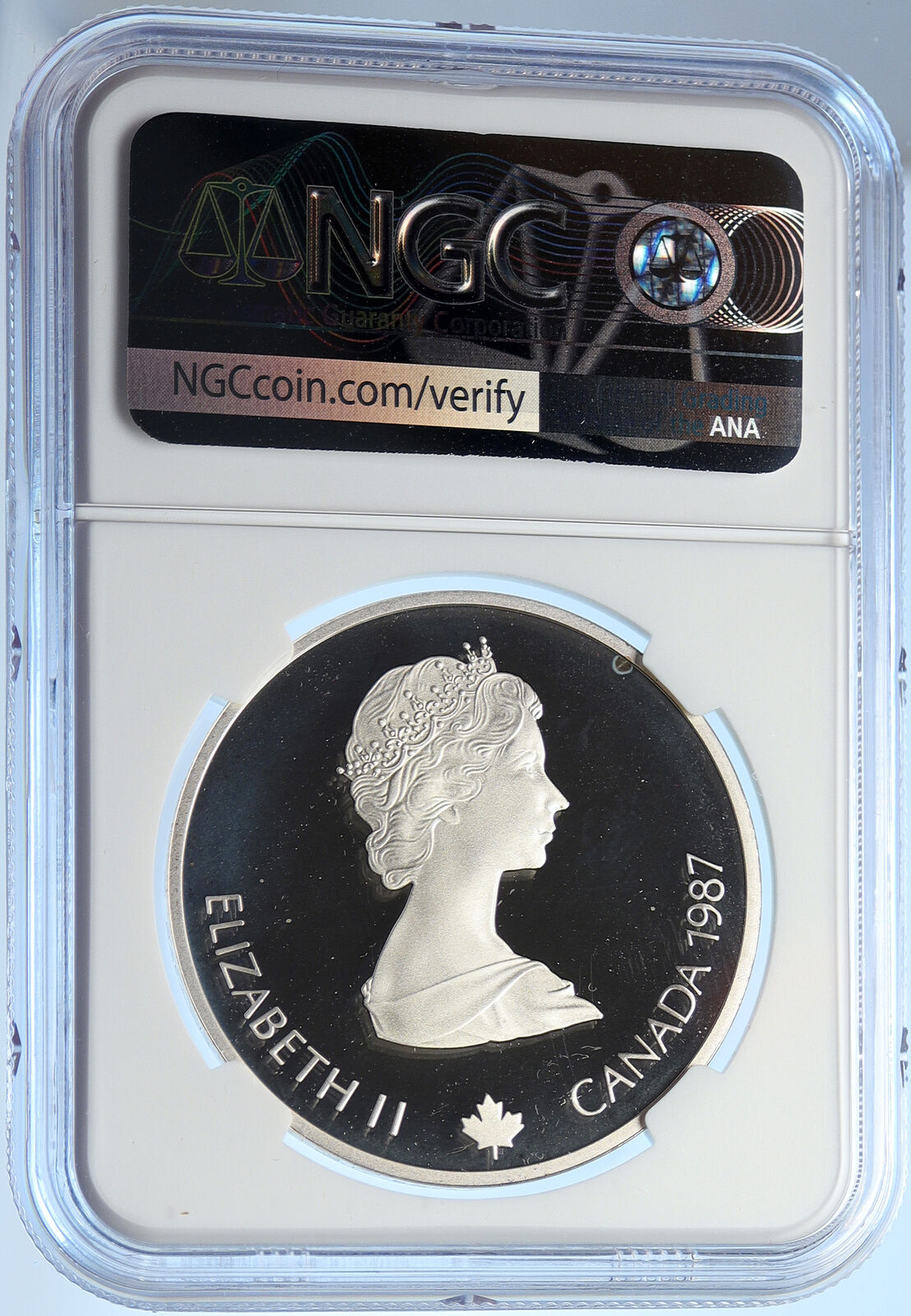 1987 CANADA 1988 CALGARY OLYMPICS Ice Curling Proof Silver $20 Coin NGC i106651