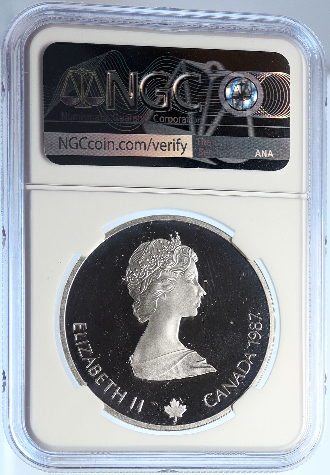 1987 CANADA 1988 CALGARY OLYMPICS Ice Skating Proof Silver $20 Coin NGC i106647