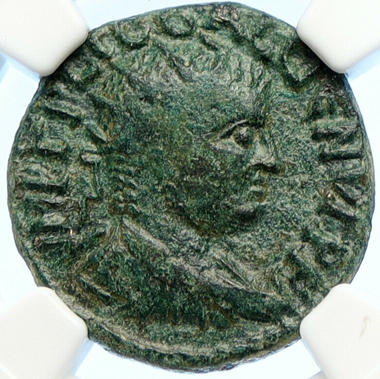 GALLIENUS Authentic Ancient Iconium OLD Roman Coin PERSEUS & MEDUSA NGC i106619