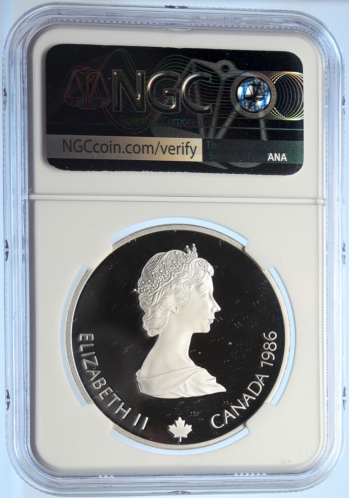 1986 CANADA 1988 CALGARY OLYMPIC CrossC Skiing Proof Silver $20 Coin NGC i106627