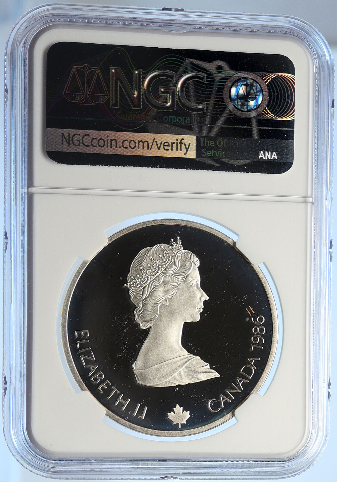 1986 CANADA 1988 CALGARY OLYMPIC CrossC Skiing Proof Silver $20 Coin NGC i106629