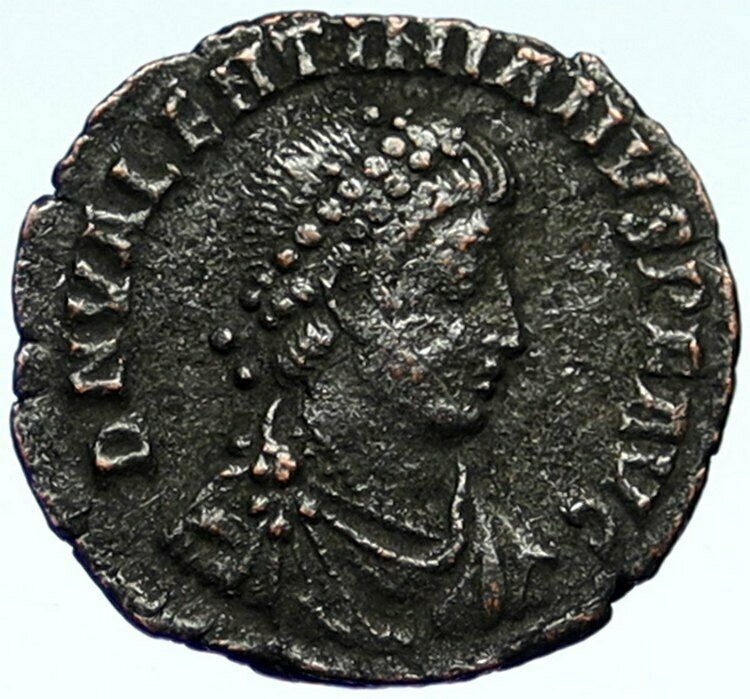 VALENTINIAN II Antioch Authentic Ancient Roman Coin ROMA GLOBAL REGALIA i101025