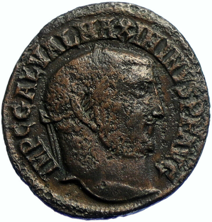 MAXIMINUS II DAIA Authentic Ancient 312AD Genuine OLD Roman Coin GENIUS i103687