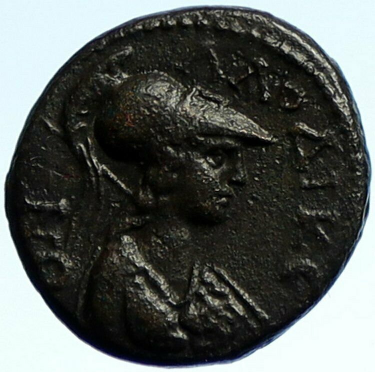 Laodikeia in Phrygia 81AD Authentic Ancient Old Greek Coin ATHENA & NIKE i103676