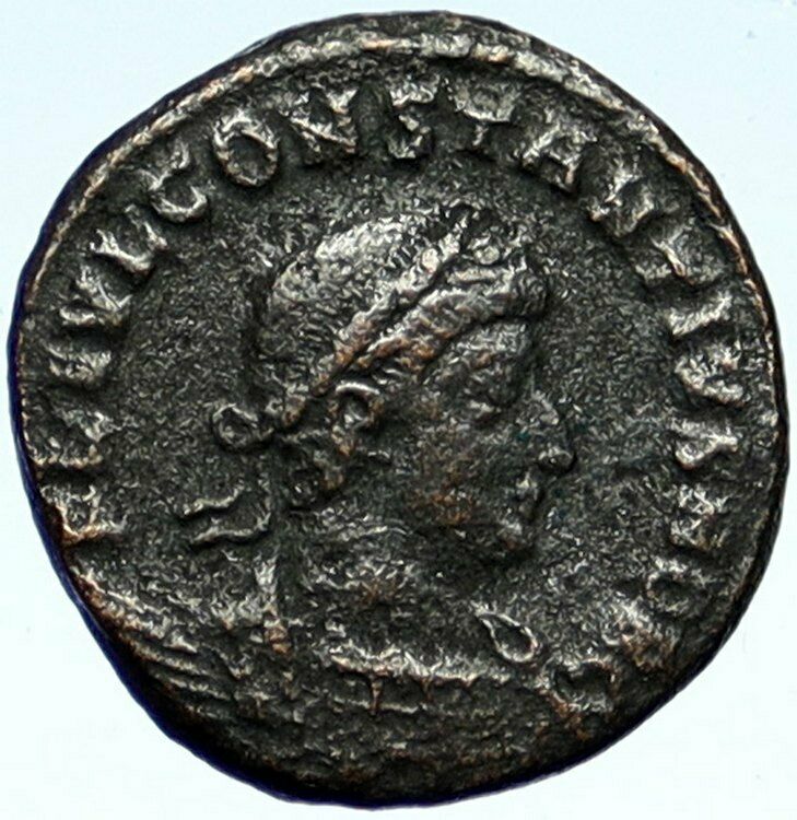 CONSTANTIUS II Antioch Authentic Ancient Roman Coin WAR LEGION SOLDIERS i101029