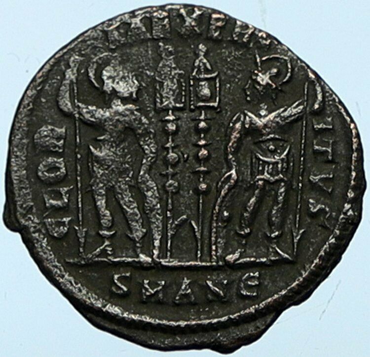 CONSTANTINE II son of the Great Ancient Roman Coin LEGION WAR SOLDIERS i100360