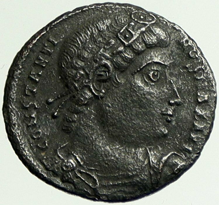 CONSTANTINE I the Great Authentic Ancient Roman Coin WAR LEGION SOLDIERS i105079