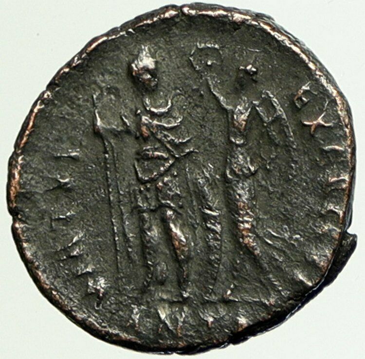 HONORIUS crowned by Victory 395AD Antioch Authentic Ancient Roman Coin i105075