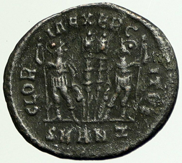 CONSTANTIUS II Antioch Authentic Ancient Roman Coin WAR LEGION SOLDIERS i105073