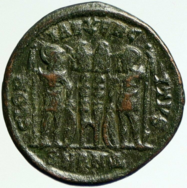 CONSTANTINE I the Great Authentic Ancient Roman Coin WAR LEGION SOLDIERS i104343