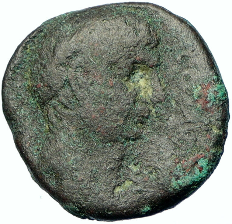 TRAJAN Judaea Ascalon (Jerusalem Area) Ancient Roman Coin GALLEY ALTAR i100605